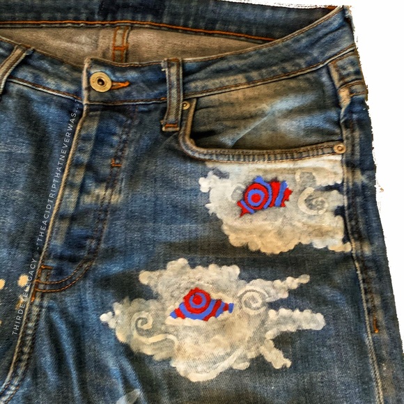 ThirdEyeLegacy©️ Acid Rain Jean pants, (OneofOnes) - Picture 3 of 8